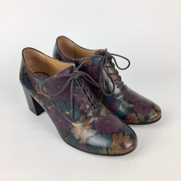 Patricia Nash Womens Mara Oxford Shooties Peruvian Painting Floral size 6.5 - Picture 1 of 15